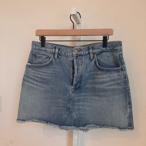 Agolde Quinn denim mini skirt